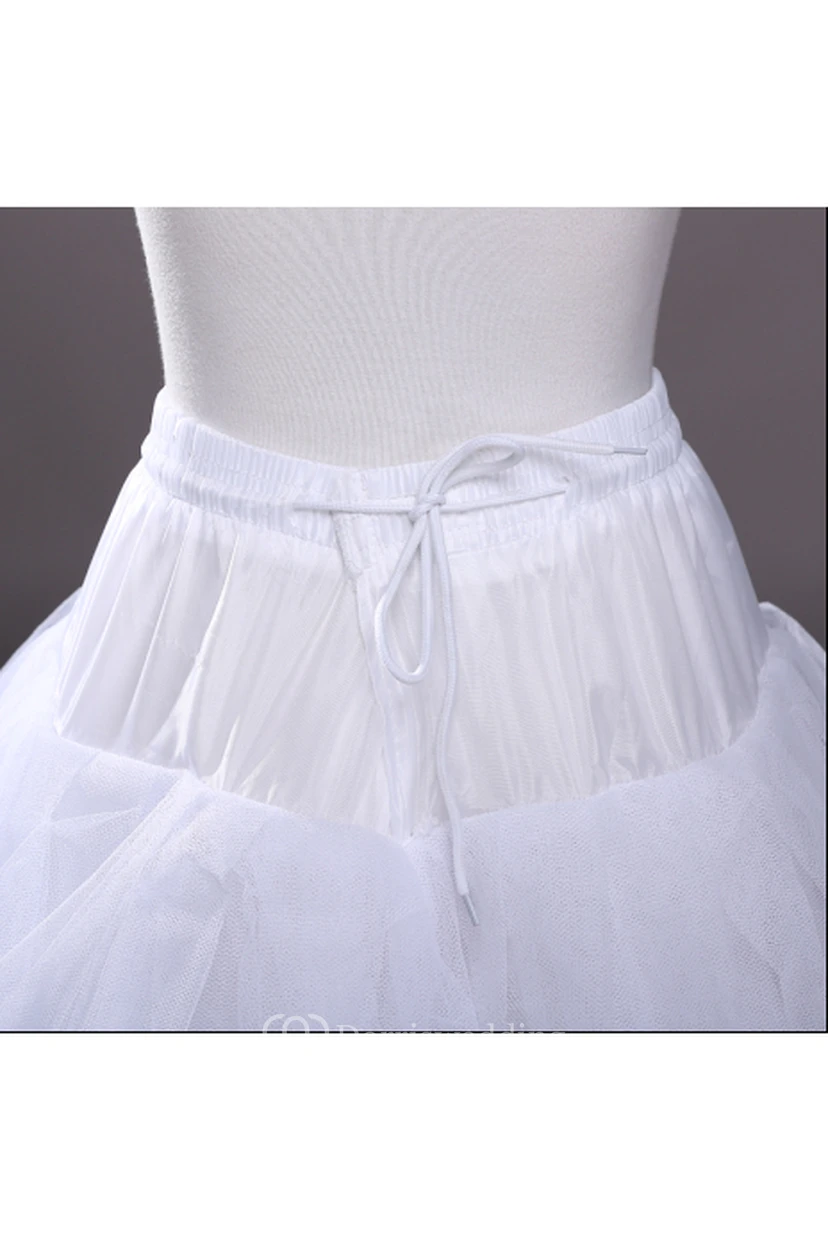 Without Steel Ring And Trace And Binding 4 Tiers Tutu Tulle Long Dress Petticoat view 2