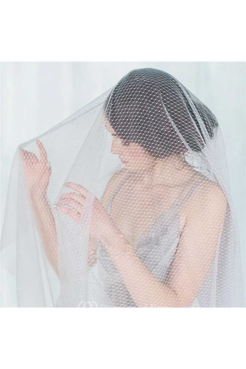 New Simple Personality Diamond Mesh Hard Mesh Veil view 3