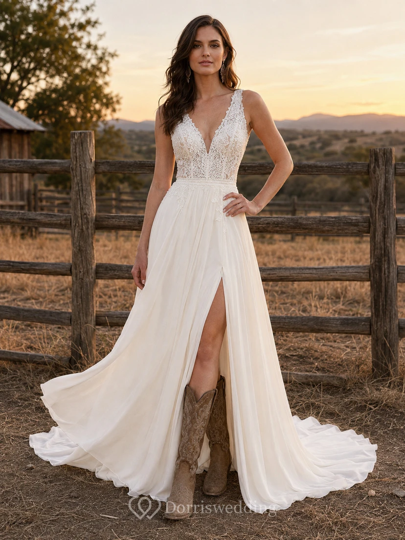 Robe de mariée de maternité à encolure carrée, bretelles, coupe trapèze, en tulle, style bord de lac, ourlet en dentelle