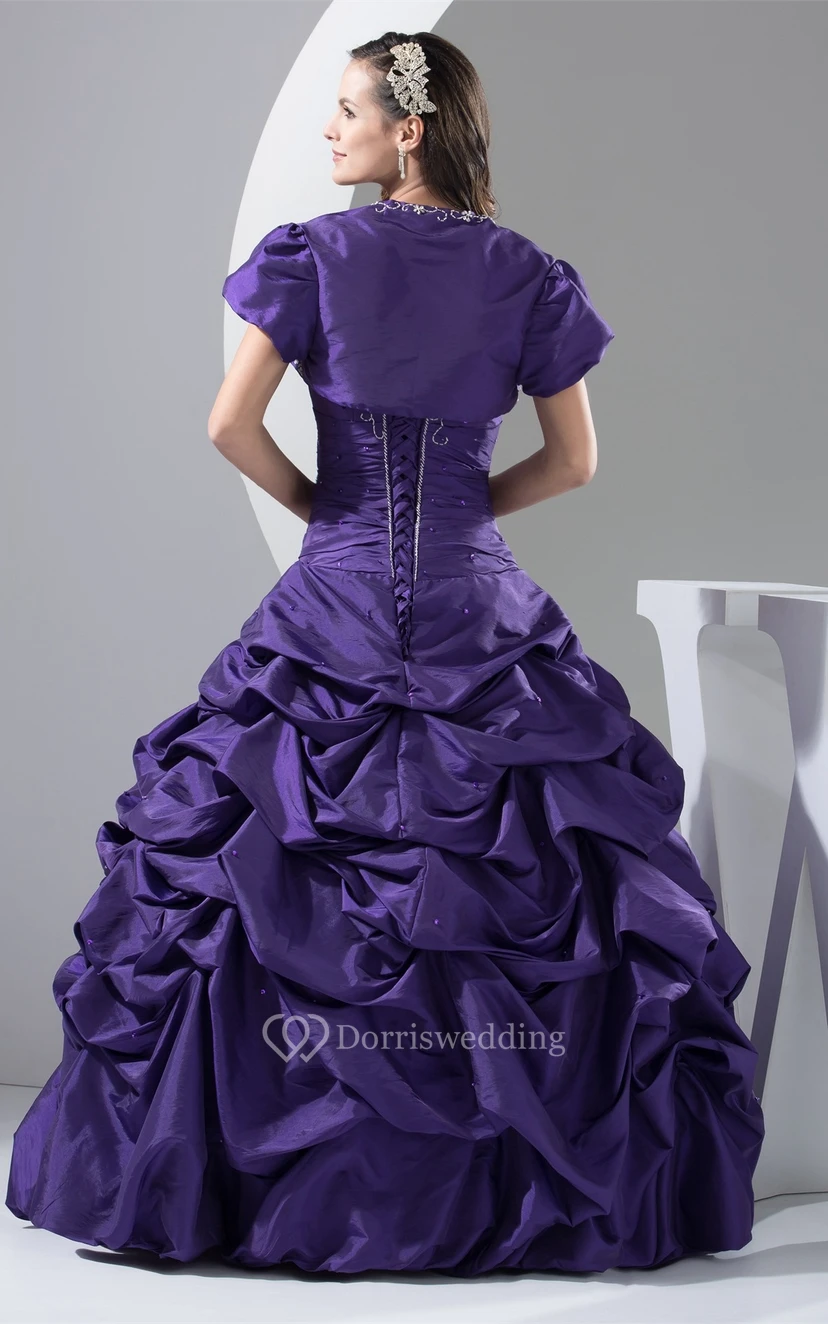 Sweetheart Pick-Up Bolero and Ball-Gown With Embroideries view 6
