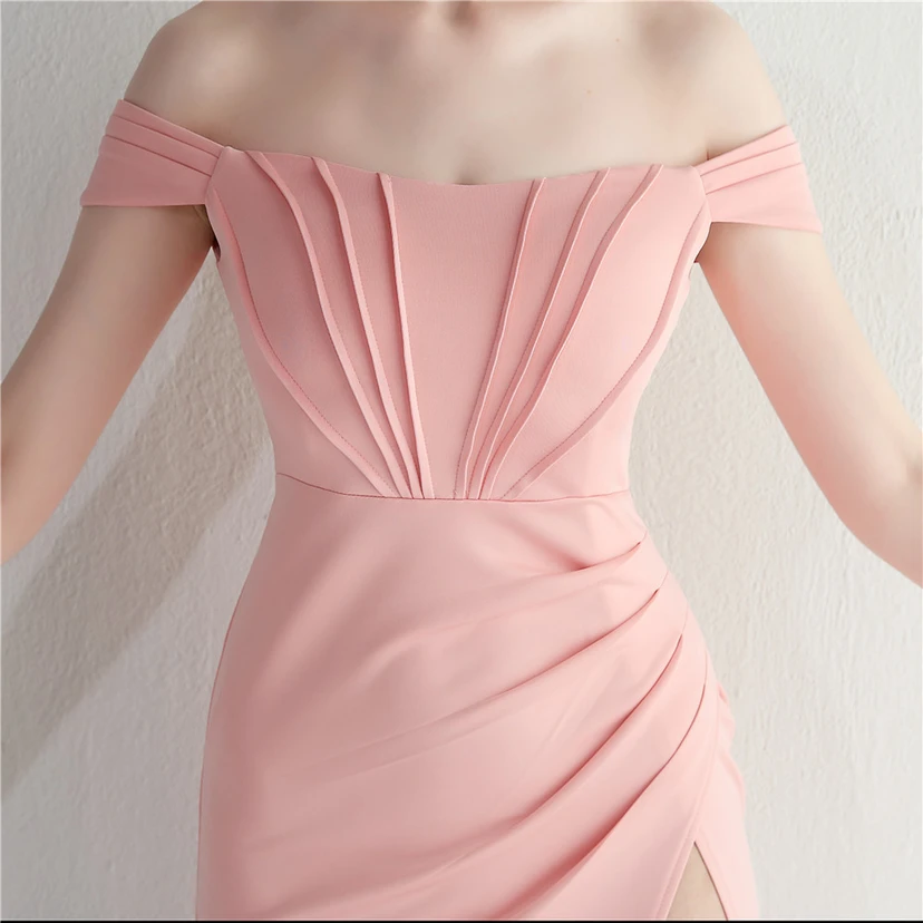 Cross-Border Supply schulterfreies, einseitig schulterfreies Kleid mit Schlitz für Nachtclub, Hochzeit oder Abendessen view 51
