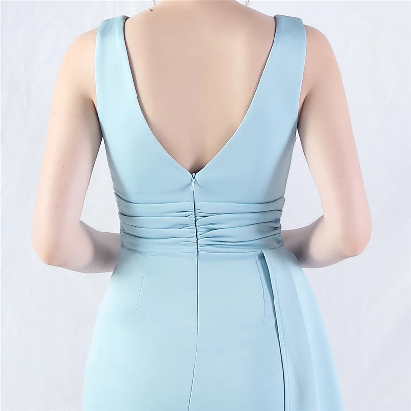 Vestido de noche de satén plisado con 8 colores opcionales view 25