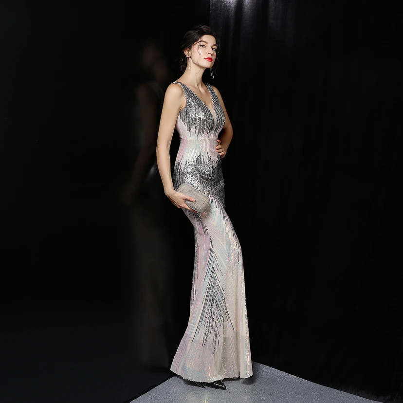 Fairy Dream Celebrity Party Party Evening Sexy Long Slim Toast Bride view 44