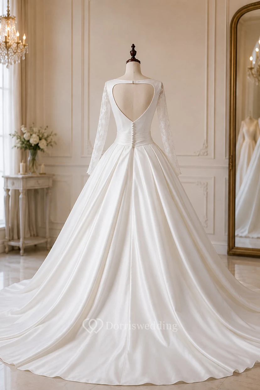 A-Linien-Ballkleid, Teelänge, V-Ausschnitt, lange Ärmel, Perlenbesatz, Jacke aus Chiffon, Tüll, Spitze, Pailletten, Organza, Satin view 8