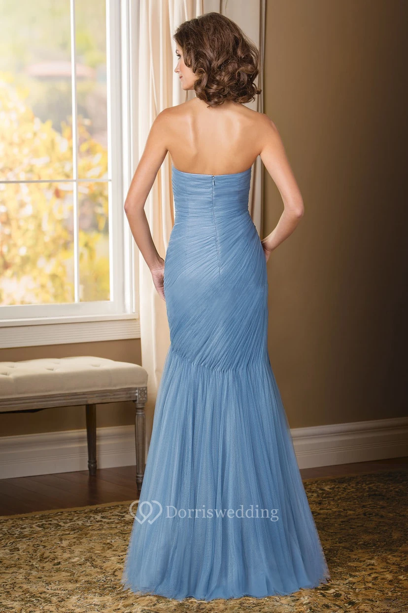 Meerjungfrauen-Brautmutterkleid mit Applikationen und Stola view 2