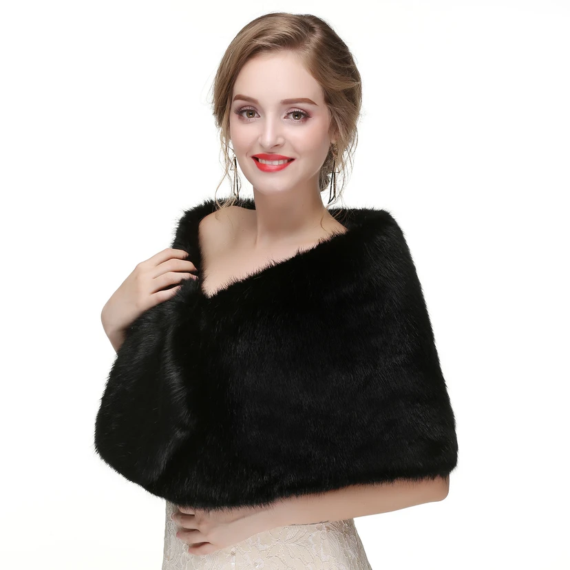 Bridal Winter Warm Wool Cape High-End Fur Wedding Dress Fox Fur Waistcoat view 16