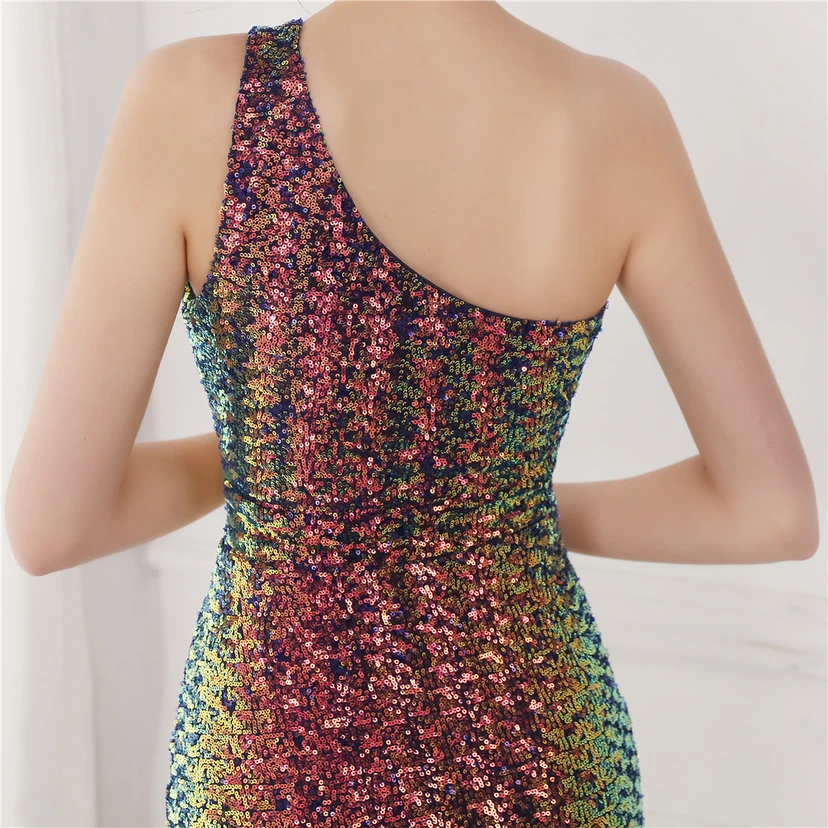 Lentejuelas 8 colores Vestido de fiesta de ensueño para celebridades Vestido de noche sexy largo para brindis Vestido de anfitriona view 44