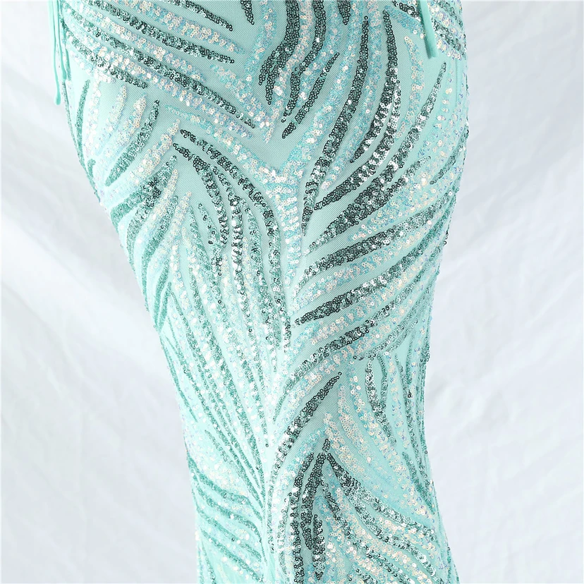 Double-Binding Rope-Binding Craft-Made Ostrich Feather Encrypted Laminated Beads High-End Evening Dress view 10