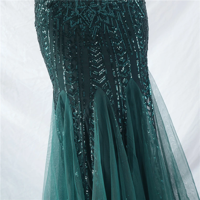 Robe de soirée haut de gamme ornée de perles de positionnement, de fleurs et de broderies en tulle. view 51