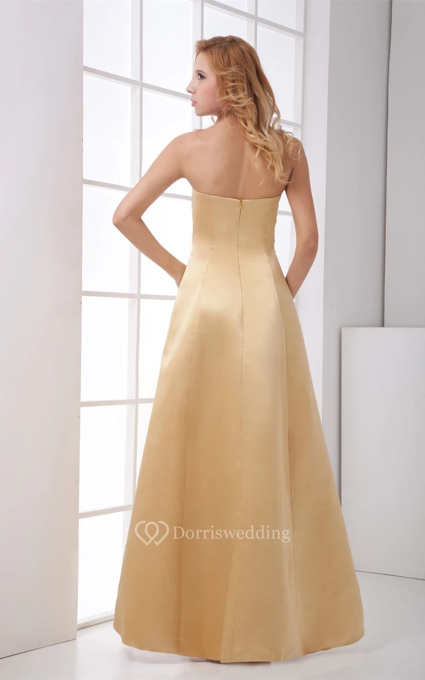Romantic Maxi Sleeveless Strapless a Line Mother of the Bride Dresses view 8