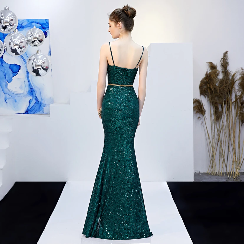 Märchenhaftes, verträumtes Promi-Party-, sexy, langes, schlankes Abendkleid mit Meerjungfrauenschnitt view 10