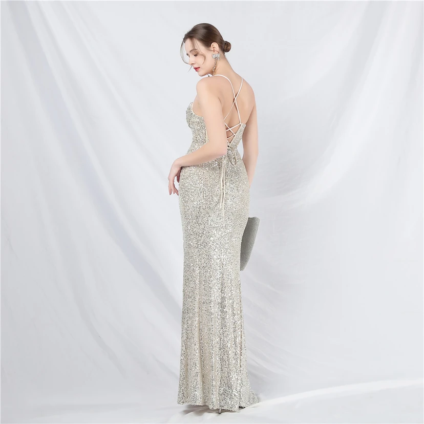 Palace Style Fishbone Waist Heavy Beading High-End Evening Dress view 42