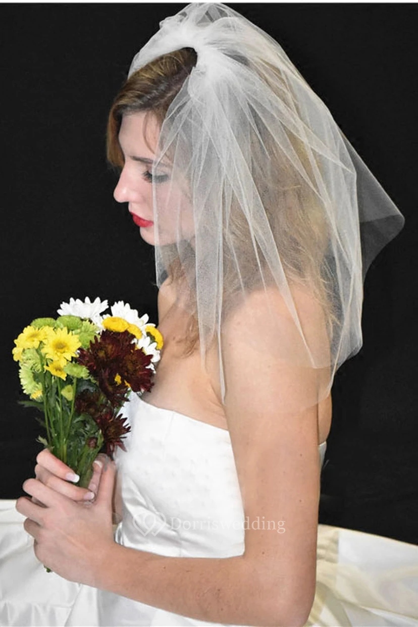 Double-Layer Short Bridal Veil view 2