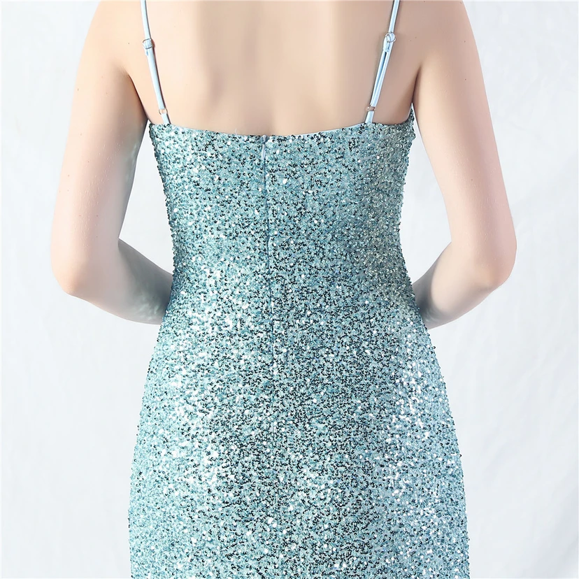 Robe longue trapèze évasée à paillettes, modèle phare du quotidien view 61