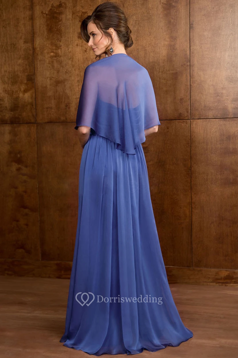 Sweetheart A-Line Long Mother Of The Bride Dress With Pleats And Appliques view 2
