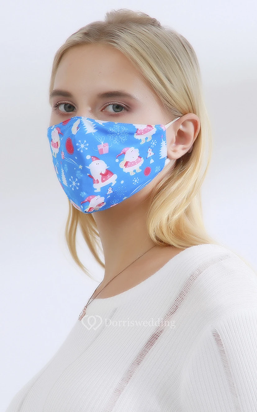 Non-medicial Christmas Cotton Washable Face Mask In 10 Colors view 5