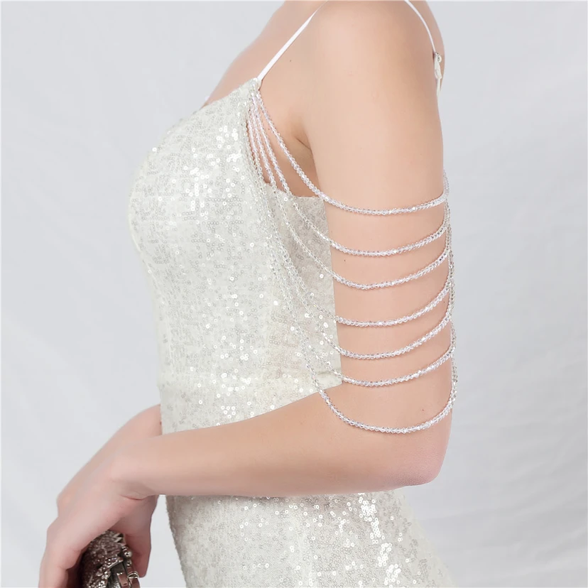 Robe de soirée longue à sequins et perles fantaisie view 53