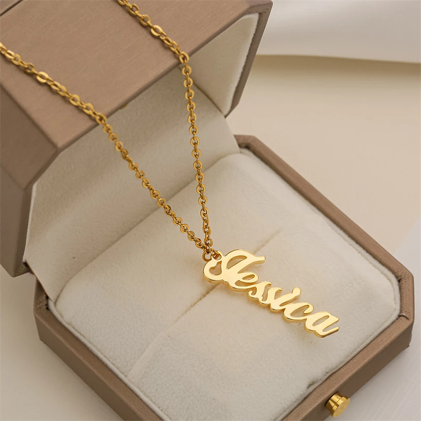 Personalised Name Titanium Steel Necklace view 4