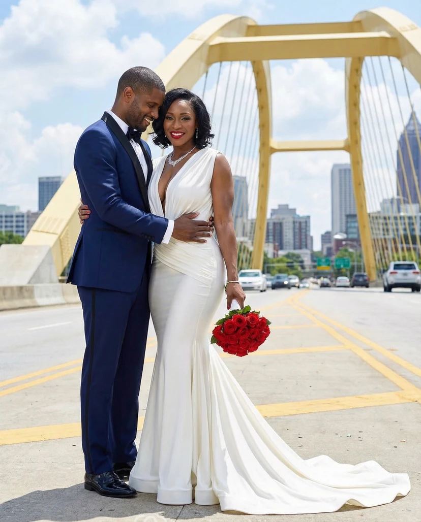 Vestido de novia de talla grande estilo trompeta con pliegues