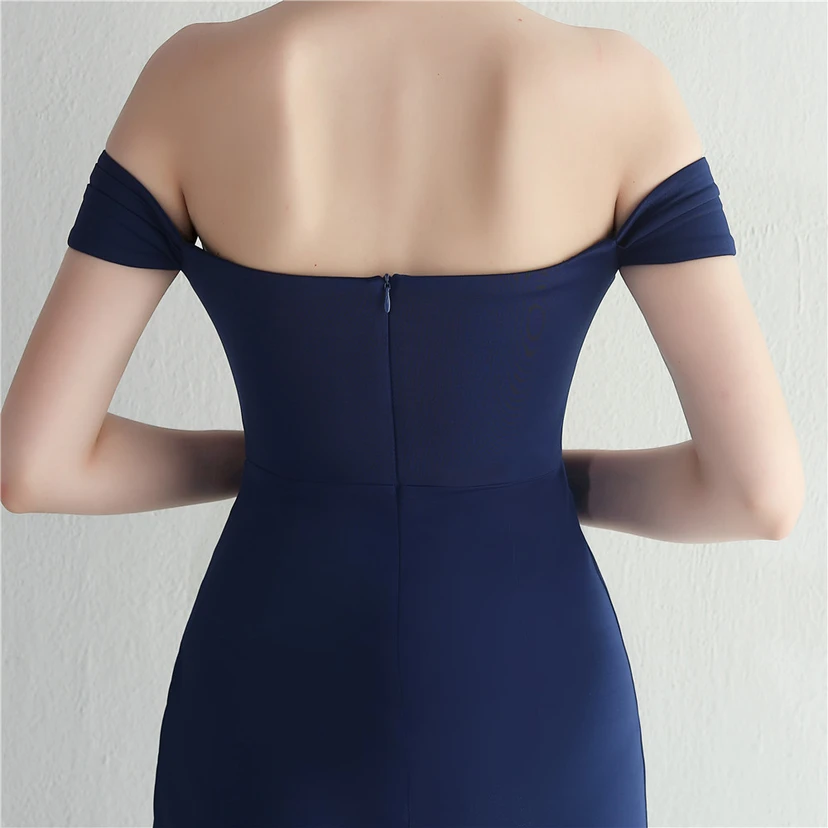 Cross-Border Supply schulterfreies, einseitig schulterfreies Kleid mit Schlitz für Nachtclub, Hochzeit oder Abendessen view 15