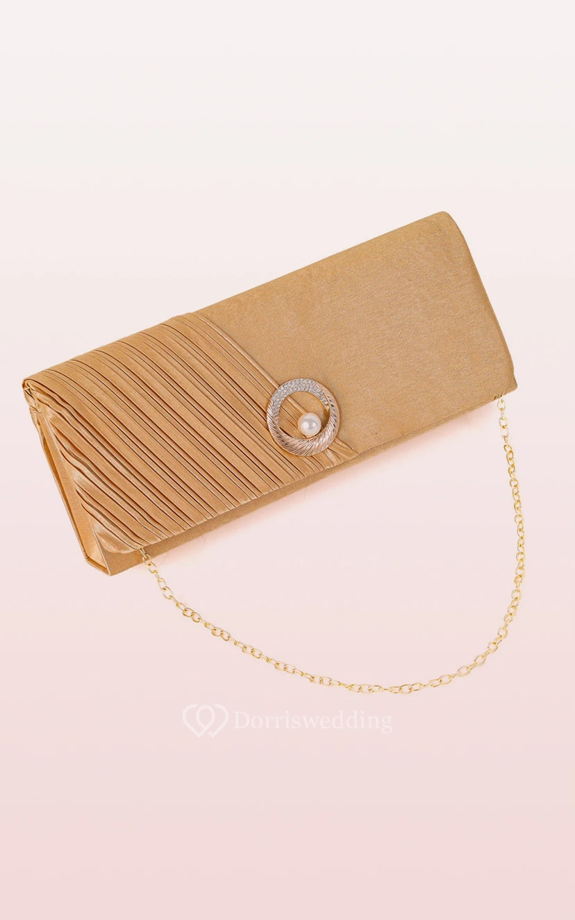 Satin Clutch with Pearl view 5