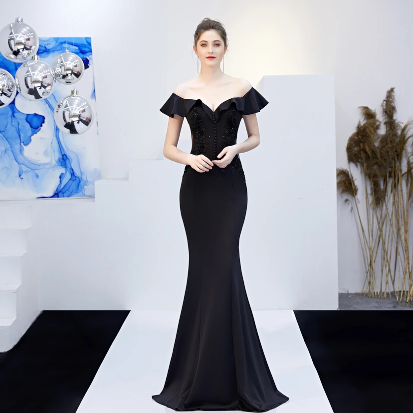 Robe de mariée longue rouge asymétrique à une épaule, coupe sirène, idéale pour un banquet ou une soirée de mariage. view 20
