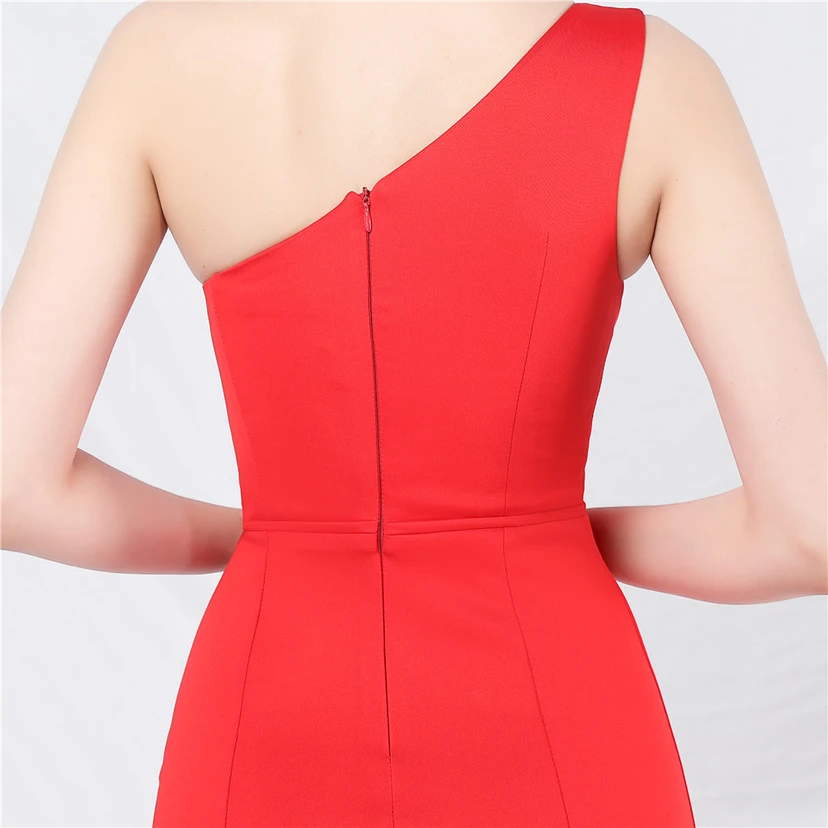 Unique Fashion Flower Design Simple And Elegant One-Shoulder Long Dress High-End Evening Dress view 16