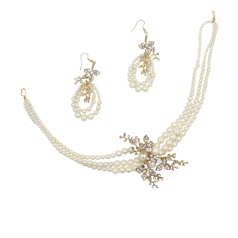 Western Style Original Pearl Headbands and Earrings view 3