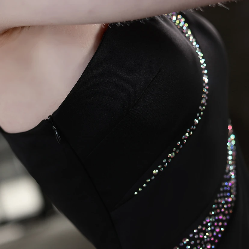 Toast Dress Bride Long One-Shoulder Thank-You Banquet Slim Fishtail Skirt Wedding Car Model Exhibition Dress view 8