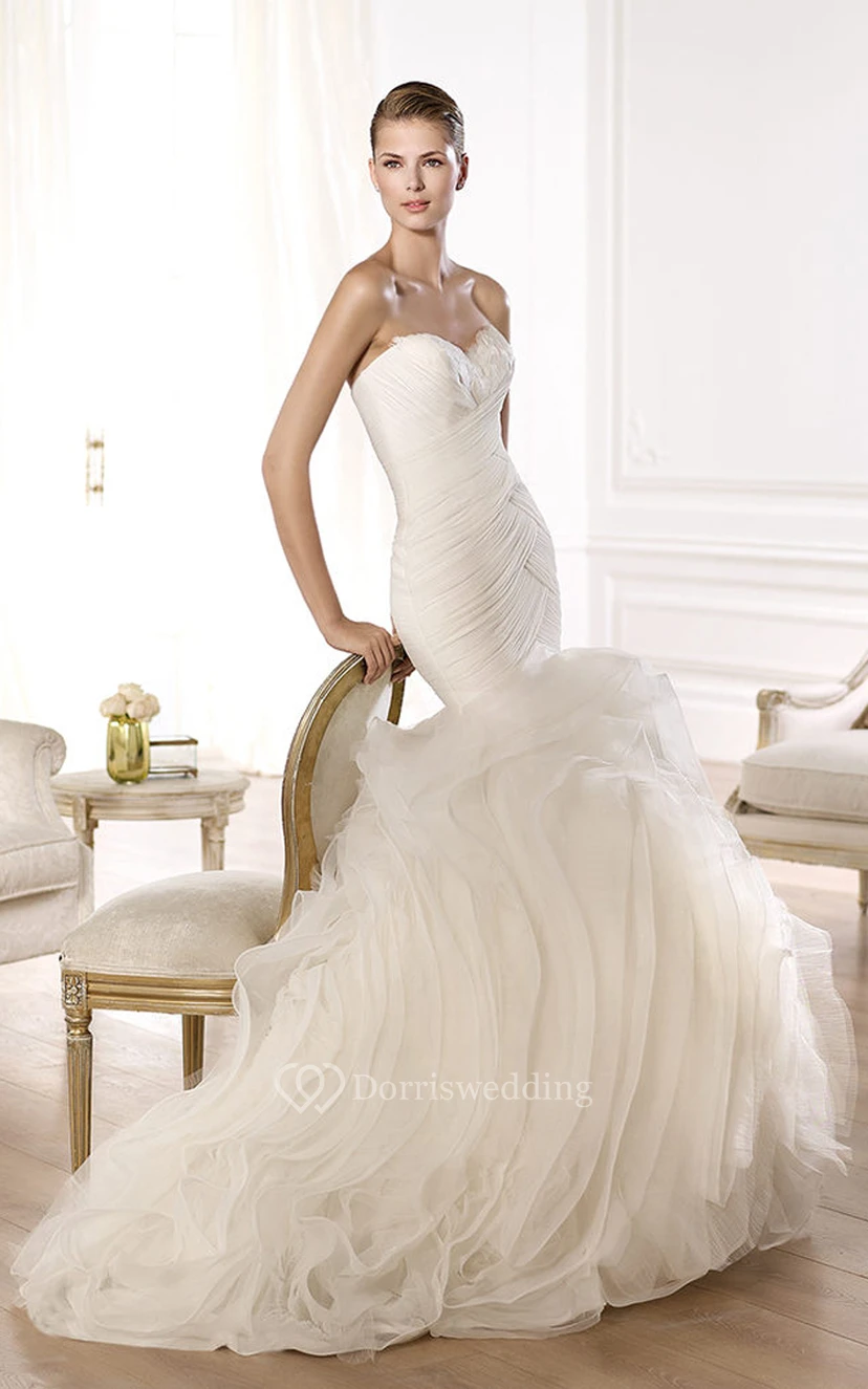 Wonderful Sweep Sweetheart Fishtail Gown view 3