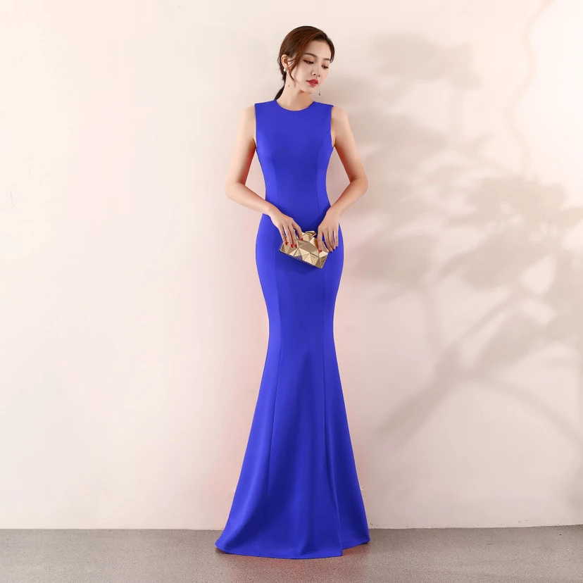 Robe de soirée élégante sirène pour mariée, longue et élégante, idéale pour un banquet ou des fiançailles. Jupe longue pour femme. view 16