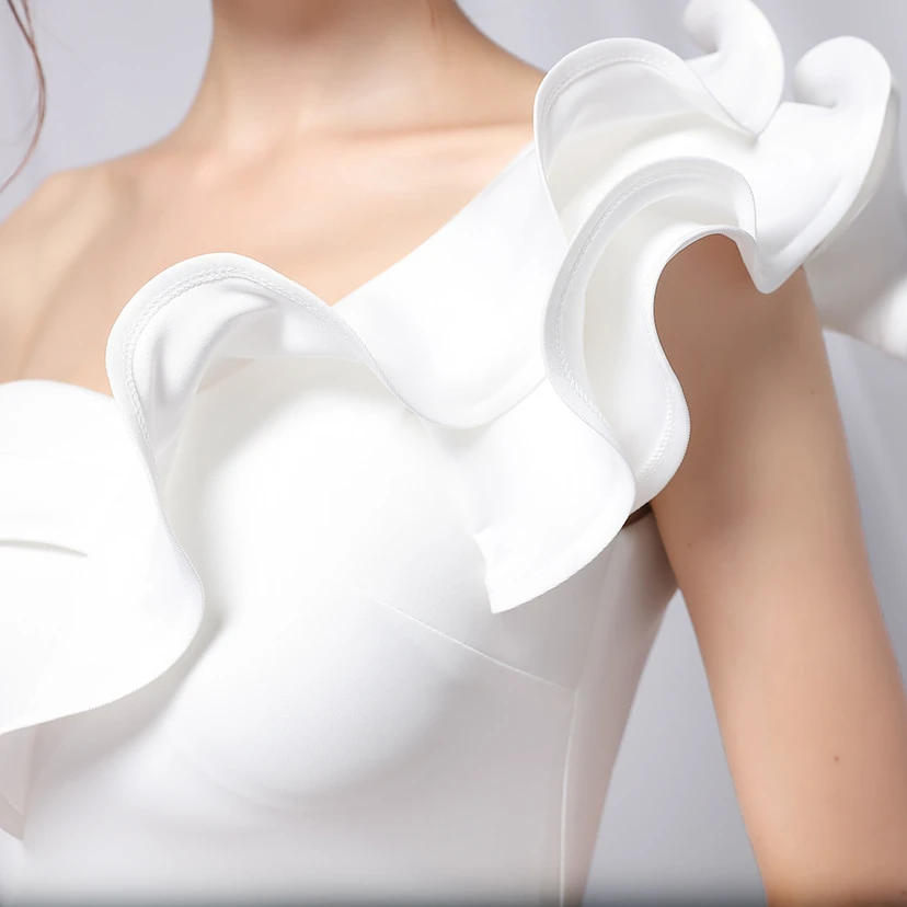 Sechsfarbiges, einseitig schulterfreies Abendkleid für festliche Anlässe, langes, elegantes, figurbetontes und sexy Meerjungfrauenkleid view 17