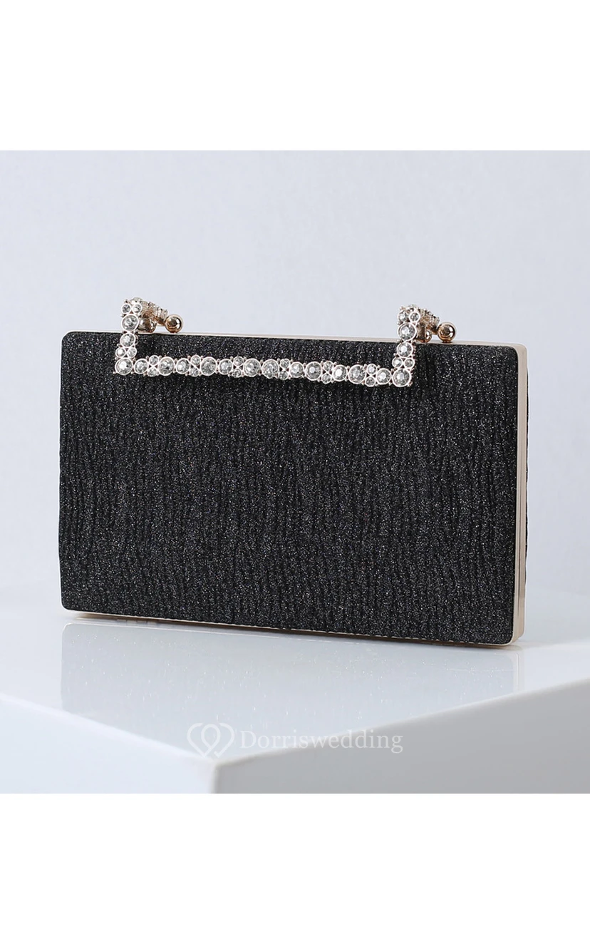 Schlichte Clutch mit Kristallgriff view 5