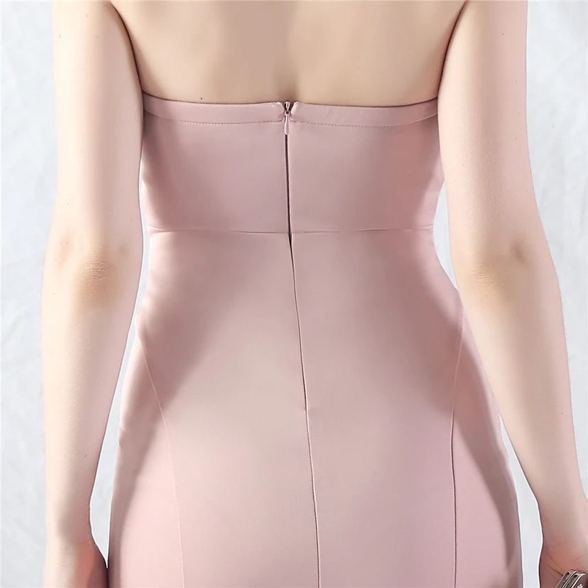 Craft Dress Sexy Off-Shoulder Wrapped Chest Satin Evening Dress view 47