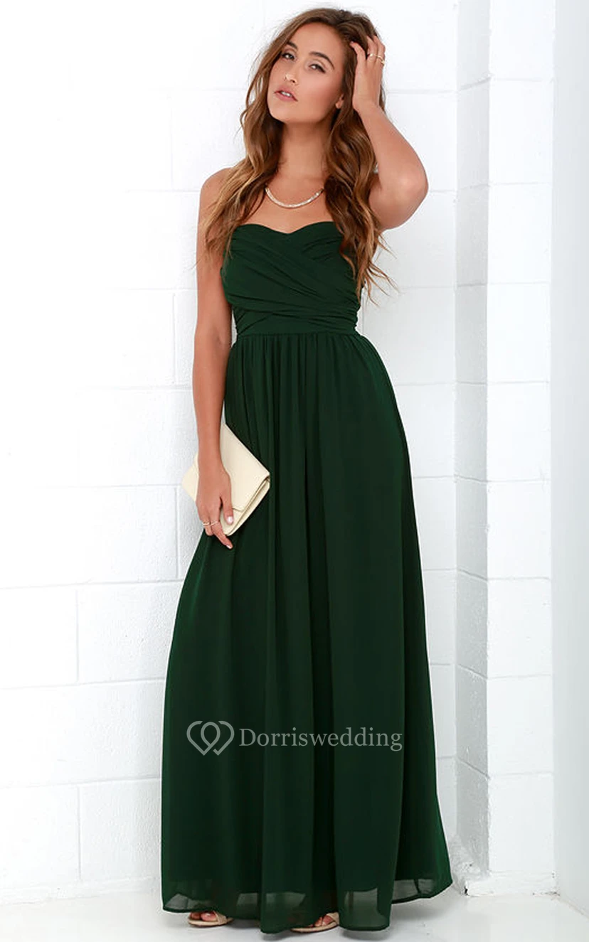 Chiffon Chic Dress With Crisscross Ruched Bodice view 35