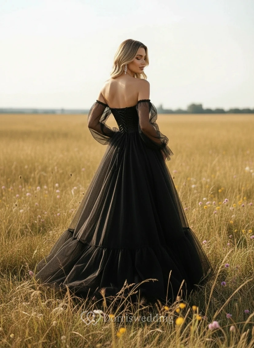 Romantic Gothic Corset Ball Gown view 2
