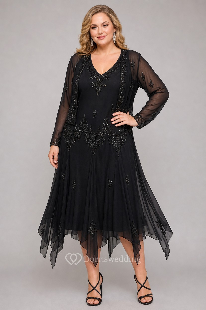 Forest Green Beaded Vintage-Style Cocktail Dress with Sheer Jacket