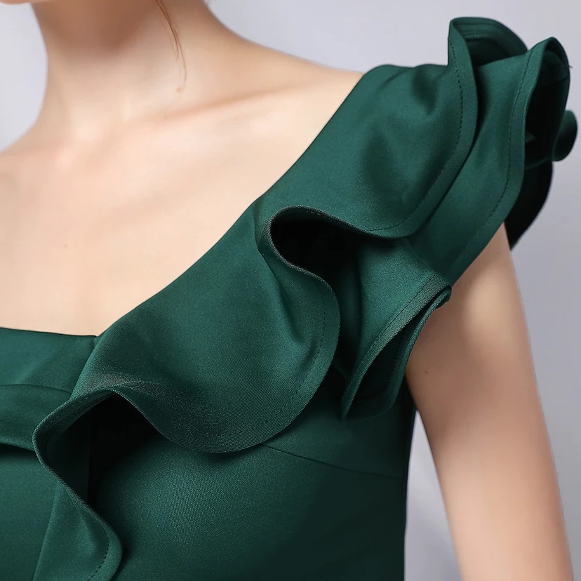 Sechsfarbiges, einseitig schulterfreies Abendkleid für festliche Anlässe, langes, elegantes, figurbetontes und sexy Meerjungfrauenkleid view 7