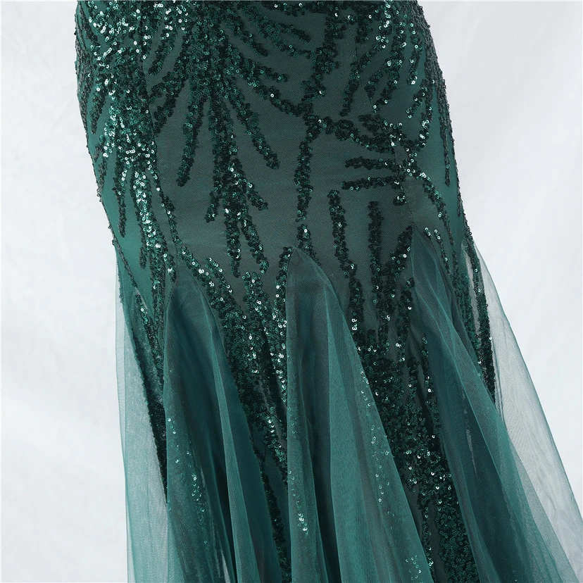 9-farbiges, handgefertigtes Abendkleid aus Kamelfedern, Netzstoff und Pailletten, sexy Trägern view 20