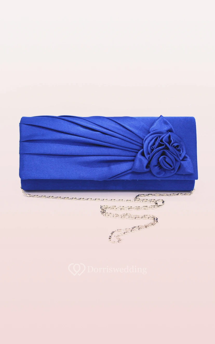 Satin Handbag with Flower view 8
