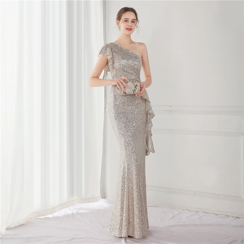 Fairy Dream Celebrity Party Party Evening Sexy Long Slim Toast Bride view 31
