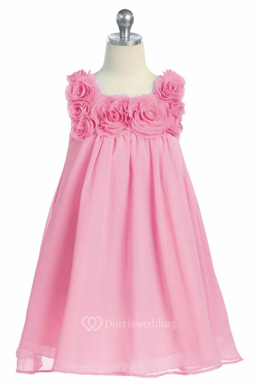 Knee-Length Sleeveless Chiffon Flower Girl Dress view 11