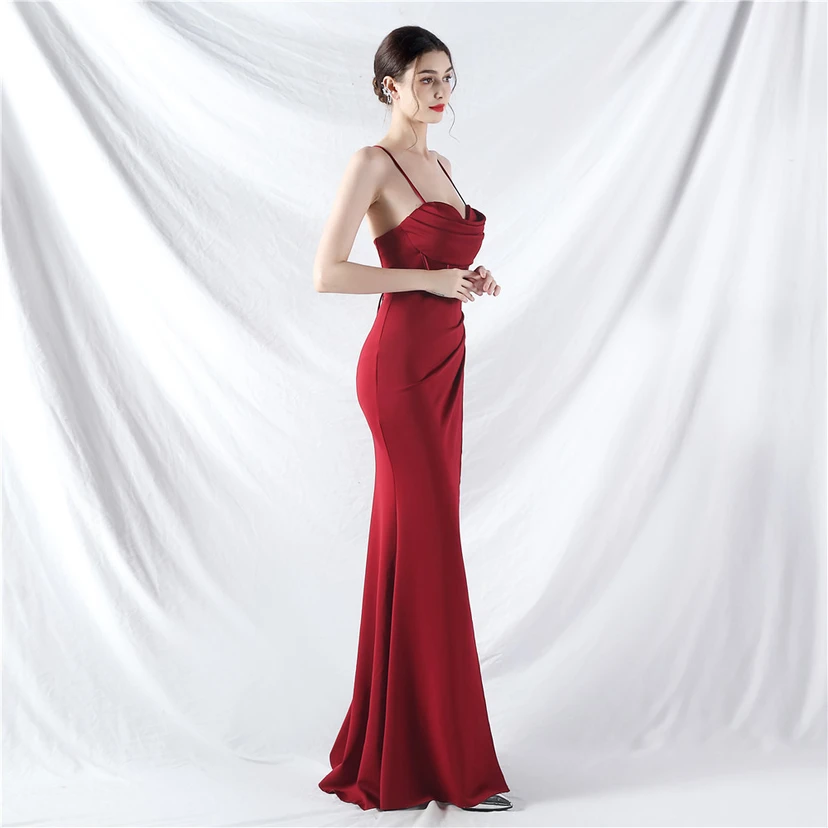 Palace Herringbone Vest High-End Sling Evening Dress view 27