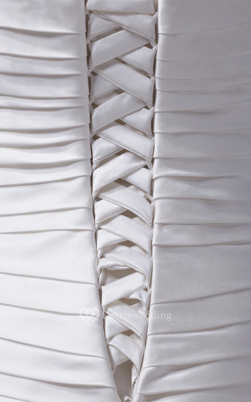 Sleeveless Satin Mermaid Tiers and Dress With Ruching view 8