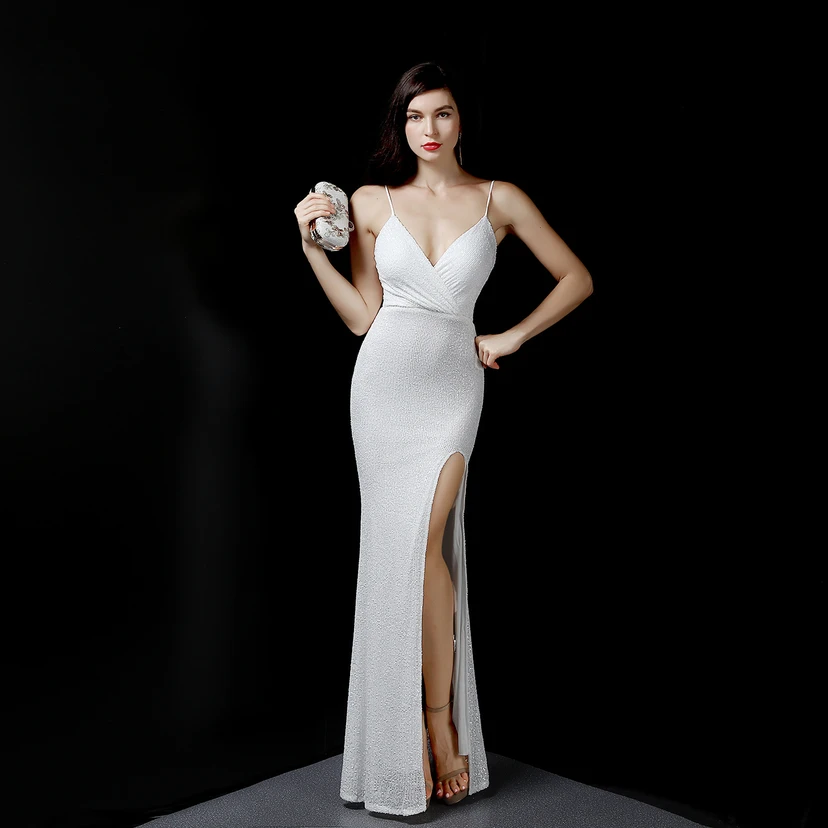Märchenhaftes, verträumtes Promi-Party-, sexy, langes, schlankes Abendkleid mit Meerjungfrauenschnitt