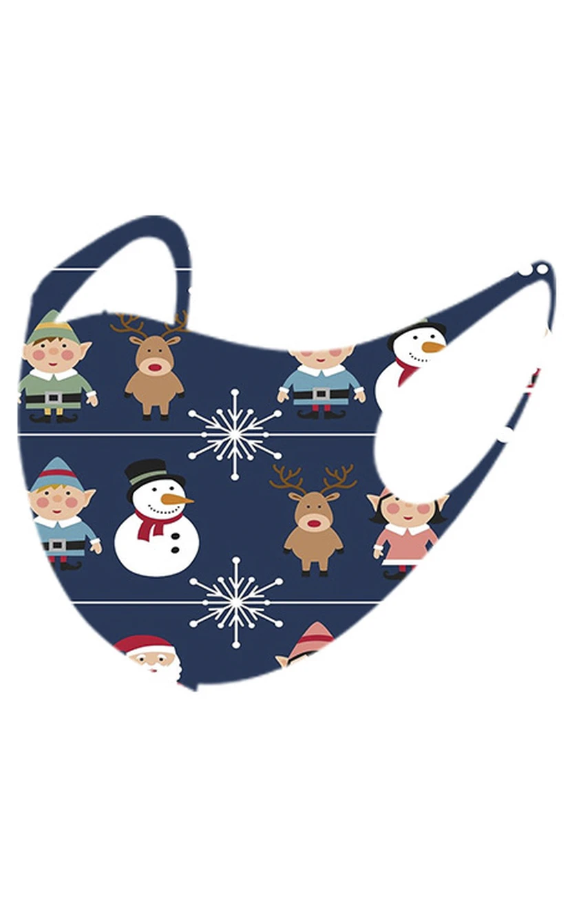 Non-medicial Christmas 6 Colors Cotton Washable Face Mask view 6