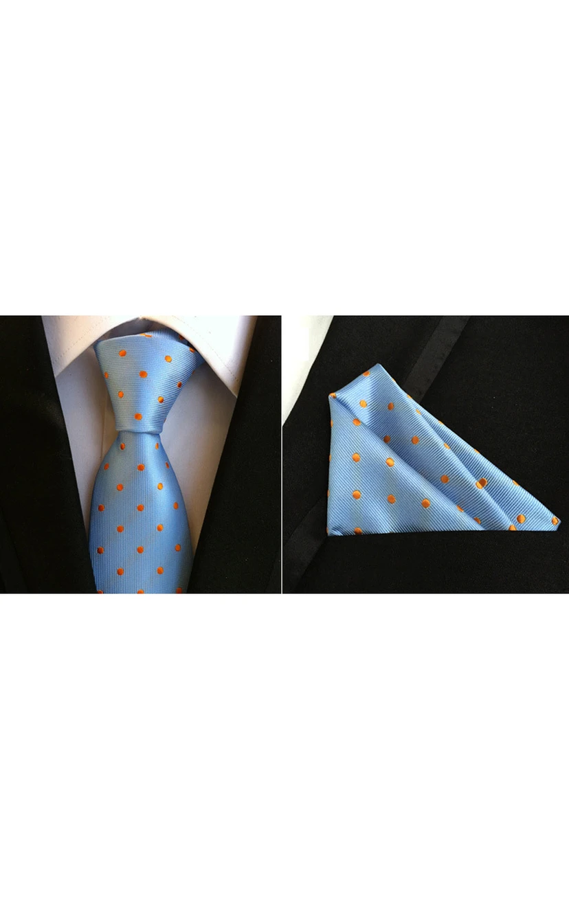Satin Wide Tie and Pocket Square Combo-11 Color Options view 9