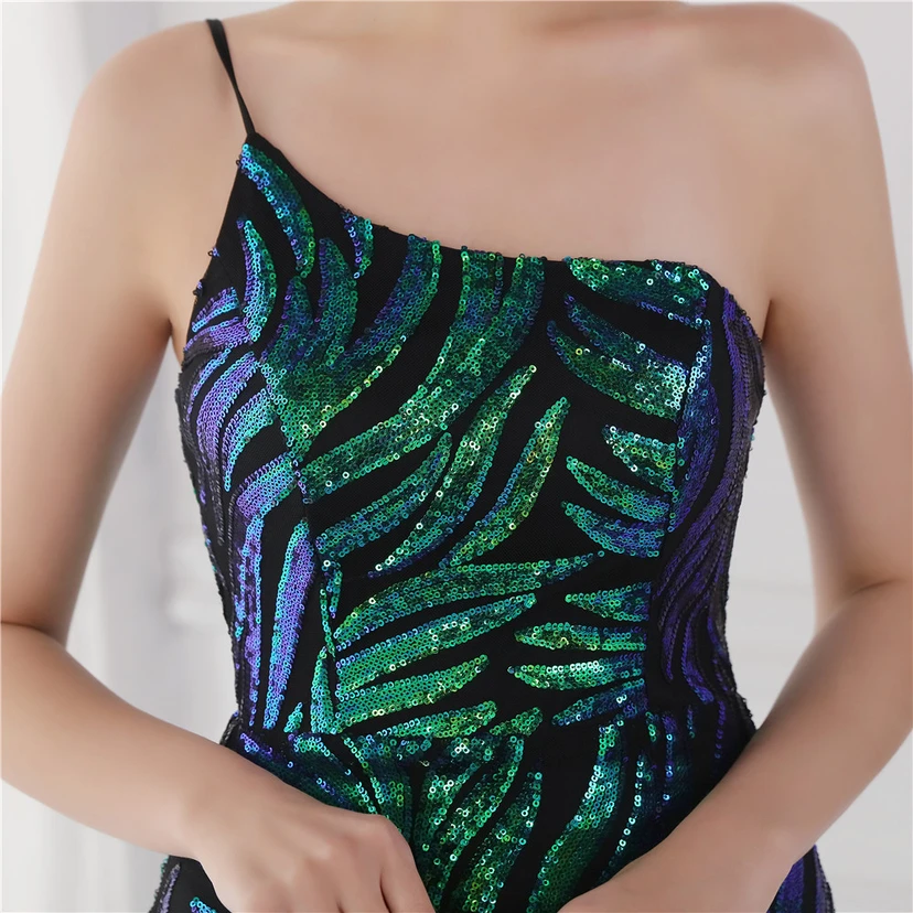 New Sequin Sequin Fairy Celebrity Party Party Evening Dress Sexy Long Toast Dress Bride view 15