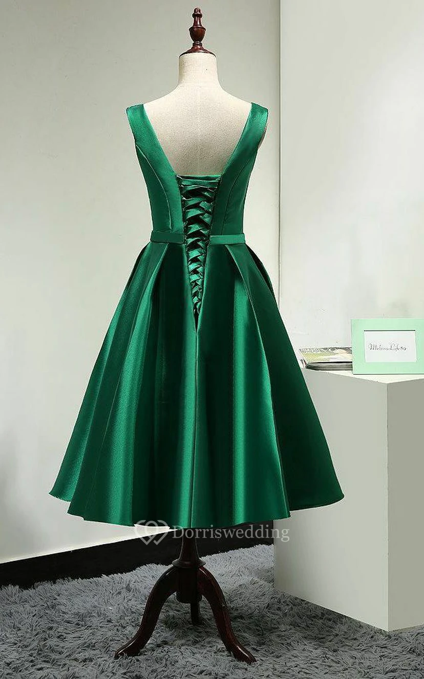 Vestido de cóctel de los años 50 | Vestido de fiesta largo verde esmeralda | Ropa de fiesta formal vintage view 5