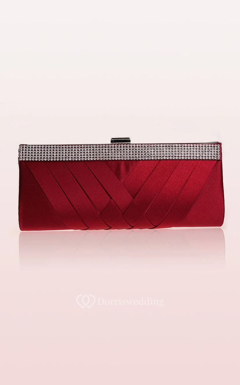 Rhinestone Woven Clutch view 3
